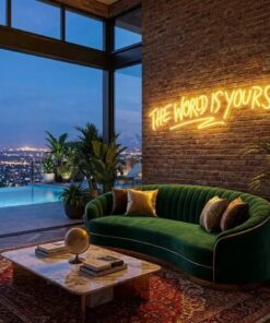 The World Is Yours Led Neon Sign Light - Upbeat Your Life by VN339