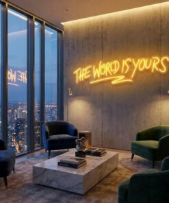 The World Is Yours Led Neon Sign Light - Upbeat Your Life by VN339