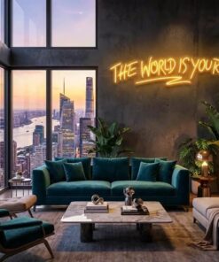 The World Is Yours Led Neon Sign Light - Upbeat Your Life by VN339