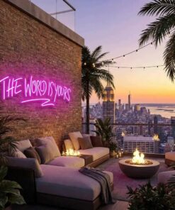 The World Is Yours Led Neon Sign Light - Upbeat Your Life by VN339