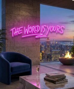 The World Is Yours Led Neon Sign Light - Upbeat Your Life by VN339