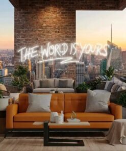 The World Is Yours Led Neon Sign Light - Upbeat Your Life by VN339