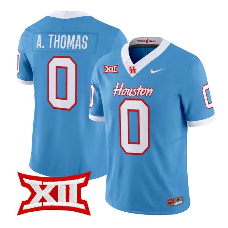 Amare_Thomas_Jersey_0_Houston_Cougars_2026_Football_Limited_Stitched_Blue - Daily Sport Fan Amare Thomas Jersey #0 Houston Cougars 2026 Football Limited Stitched by My Store NCAA Football Jerseys