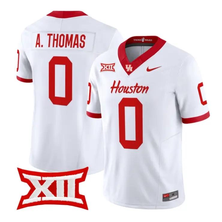 Amare_Thomas_Jersey_0_Houston_Cougars_2026_Football_Limited_Stitched_White - Daily Sport Fan Amare Thomas Jersey #0 Houston Cougars 2026 Football Limited Stitched by My Store NCAA Football Jerseys