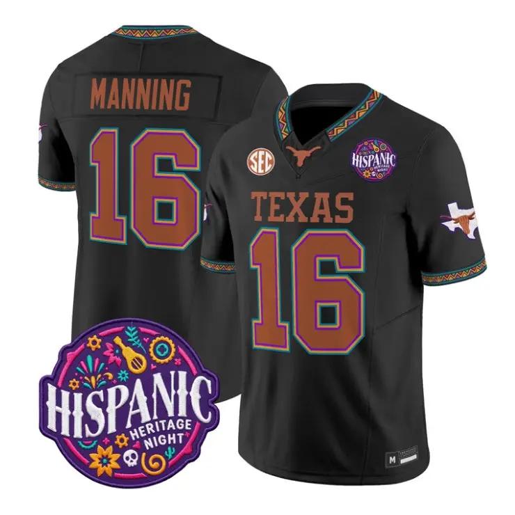 Arch Manning Jersey #16 Texas Longhorns 2026 Latino Heritage Stitched