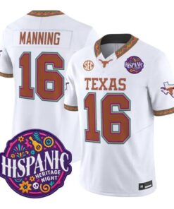 Arch Manning Jersey #16 Texas Longhorns 2026 Latino Heritage Stitched