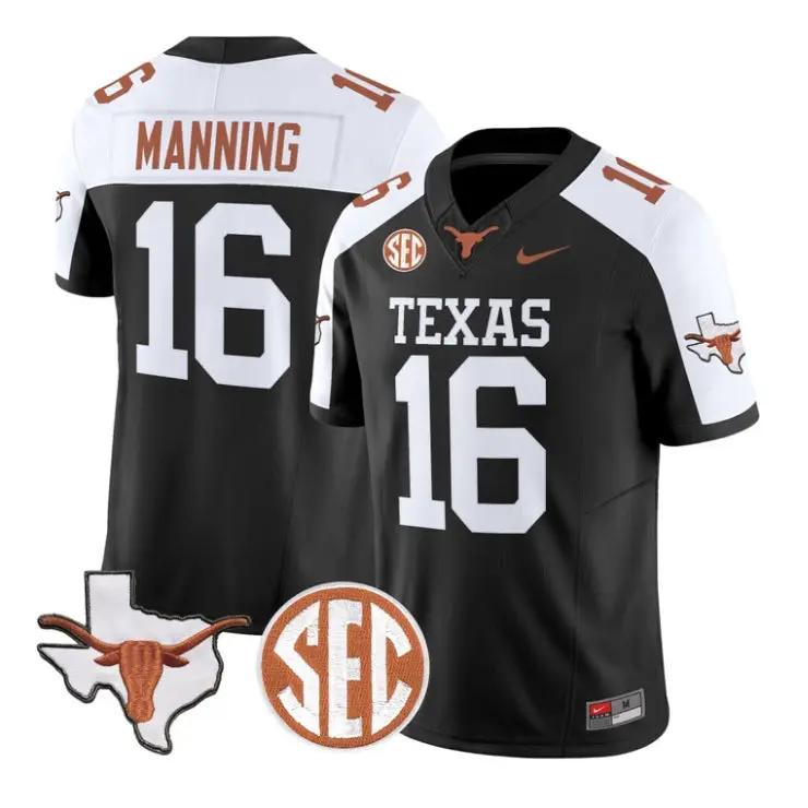 Arch_Manning_Jersey_16_Texas_Longhorns_2026_Vapor_Limited_Stitched_Black_Alter - Daily Sport Fan Arch Manning Jersey #16 Texas Longhorns 2026 Vapor Limited Stitched by My Store NCAA Football Jerseys