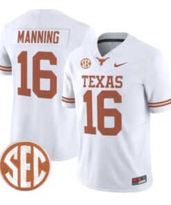 Arch Manning Jersey #16 Texas Longhorns 2026 Vapor Limited Stitched by My Store NCAA Football Jerseys