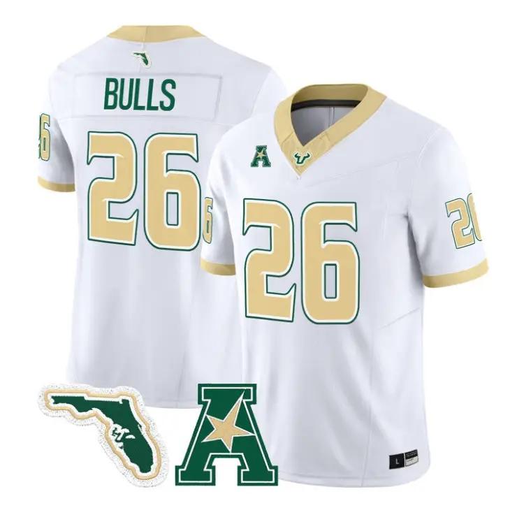 BullsJersey_26SouthFloridaBulls2026TheGoldStandardLimitedAllStitched - Daily Sport Fan Bulls Jersey #26 South Florida Bulls 2026 The Gold Standard Limited All Stitched by My Store NCAA Football Jerseys