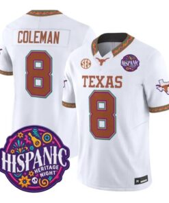 Cam Coleman Jersey #8 Texas Longhorns 2026 Latino Heritage All Stitched