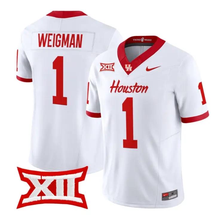 Conner Weigman Jersey #1 Houston Cougars 2026 Vapor Limited Stitched by My Store NCAA Football Jerseys