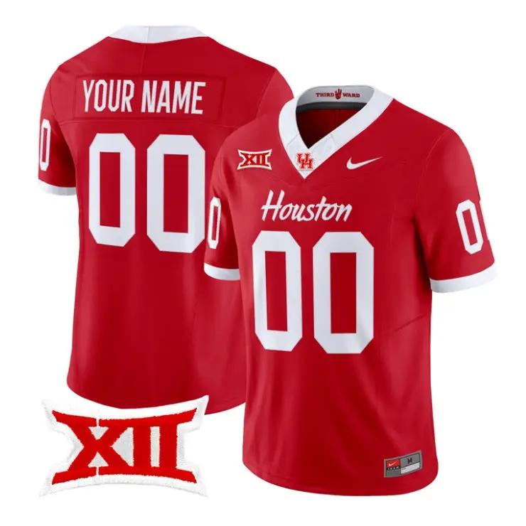 Custom_Houston_Cougars_Jersey_Football_2026_Vapor_Limited_All_Stitched_Red - Daily Sport Fan Custom Houston Cougars Jersey Football 2026 Vapor Limited All Stitched by My Store NCAA Football Jerseys