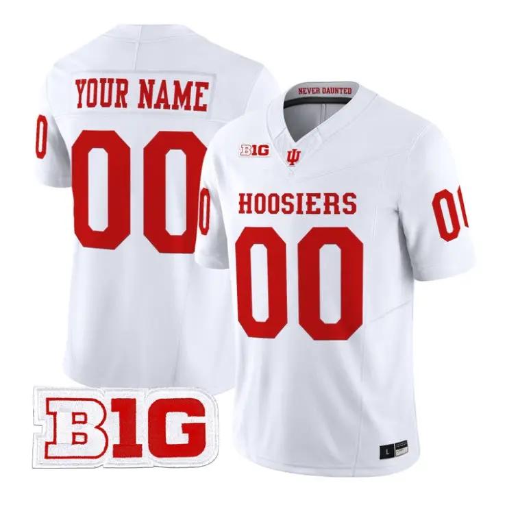 Custom_Indiana_Hoosiers_Jersey_Name_and_Number_2026_Vapor_Stitched_White - Daily Sport Fan Custom Indiana Hoosiers Jersey Name and Number 2026 Vapor Stitched by My Store NCAA Football Jerseys