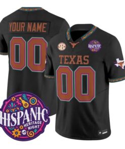 Custom Texas Longhorns Jersey 2026 Latino Heritage Month Vapor Stitched