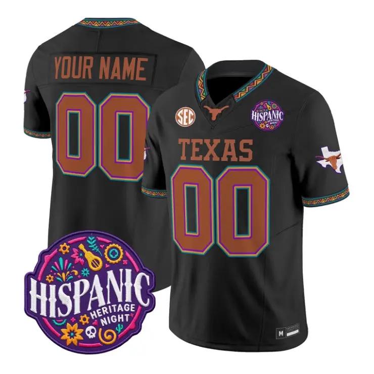 Custom Texas Longhorns Jersey 2026 Latino Heritage Month Vapor Stitched