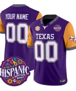 Custom Texas Longhorns Jersey 2026 Latino Heritage Month Vapor Stitched