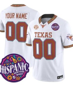 Custom Texas Longhorns Jersey 2026 Latino Heritage Month Vapor Stitched