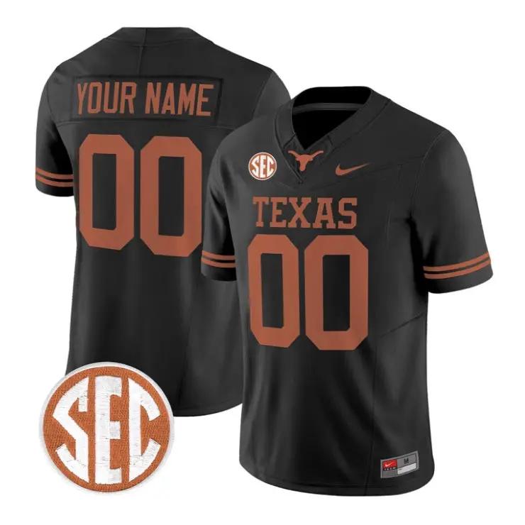 Custom Texas Longhorns Jersey Name and Number 2026 Limited Stitched