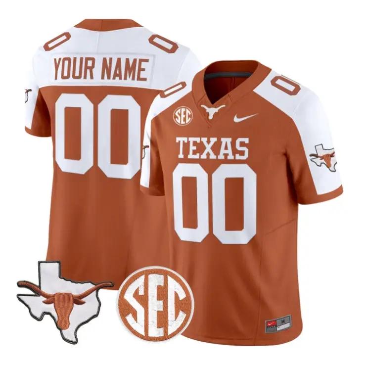 Custom Texas Longhorns Jersey Name and Number 2026 Limited Stitched