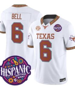 Dia Bell Jersey #6 Texas Longhorns 2026 Latino Heritage Month Stitched