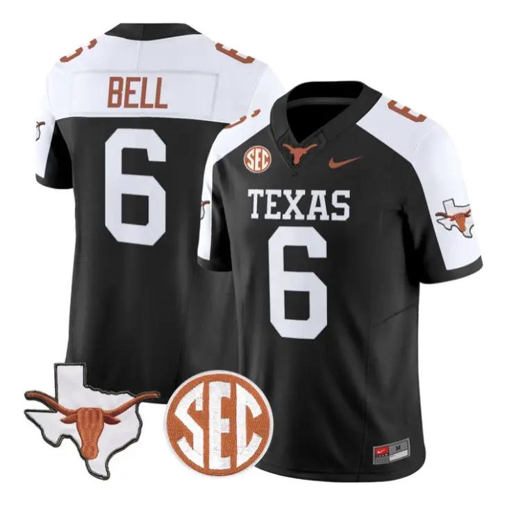 Dia_Bell_Jersey_6_Texas_Longhorns_2026_Vapor_Limited_All_Stitched_Black_Alter - Daily Sport Fan Dia Bell Jersey #6 Texas Longhorns 2026 Vapor Limited All Stitched by My Store NCAA Football Jerseys