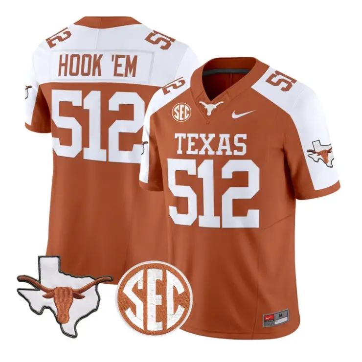 Hook_Em_Jersey_512_Texas_Longhorns_2026_Football_Limited_Stitched_Orange_Alter - Daily Sport Fan Hook 'Em Jersey #512 Texas Longhorns 2026 Football Limited Stitched by My Store NCAA Football Jerseys