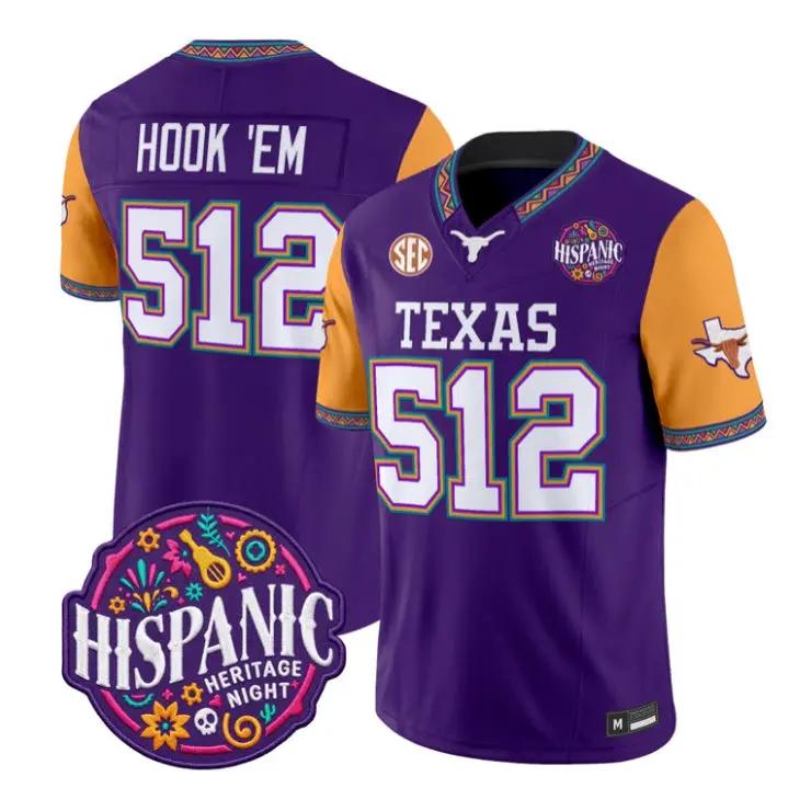 Hook 'Em Jersey #512 Texas Longhorns 2026 Latino Heritage All Stitched