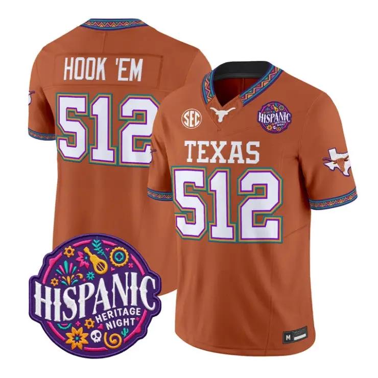 Hook 'Em Jersey #512 Texas Longhorns 2026 Latino Heritage All Stitched