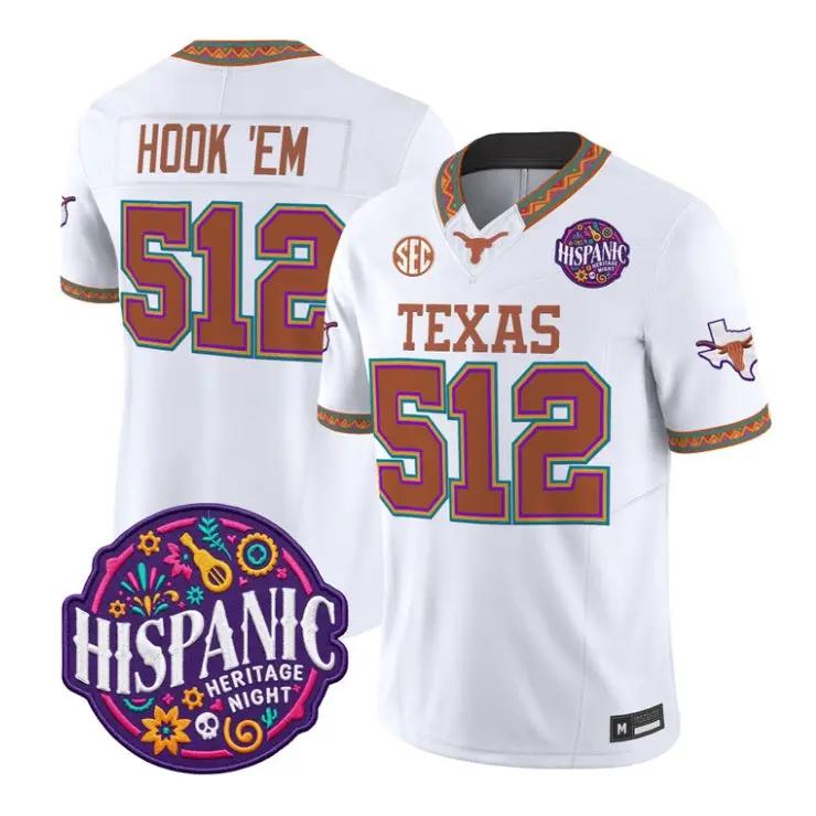 Hook 'Em Jersey #512 Texas Longhorns 2026 Latino Heritage All Stitched