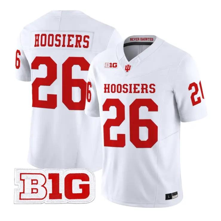 Hoosiers_Jersey_26_Indiana_Hoosiers_2026_Football_Vapor_Stitched_White - Daily Sport Fan Hoosiers Jersey #26 Indiana Hoosiers 2026 Football Vapor Stitched by My Store NCAA Football Jerseys