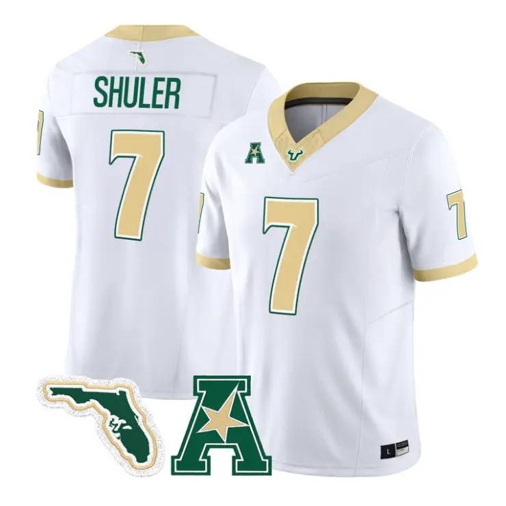 JhalynShulerJersey_7SouthFloridaBulls2026TheGoldStandardAllStitched - Daily Sport Fan Jhalyn Shuler Jersey #7 South Florida Bulls 2026 The Gold Standard All Stitched by My Store NCAA Football Jerseys