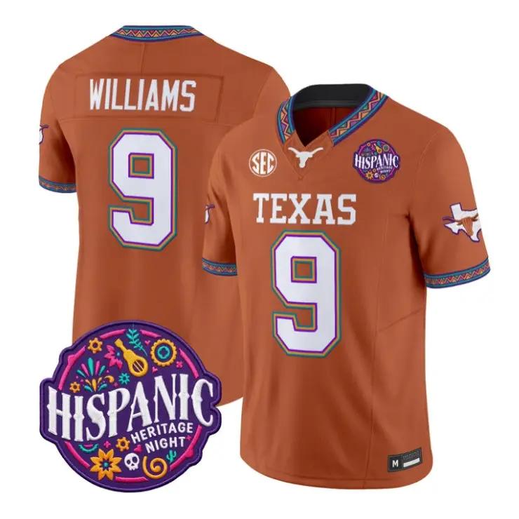 Jonah Williams Jersey #9 Texas Longhorns 2026 Latino Heritage Stitched