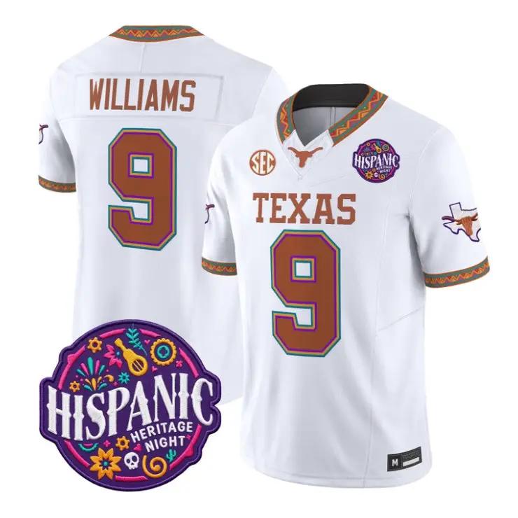 Jonah Williams Jersey #9 Texas Longhorns 2026 Latino Heritage Stitched