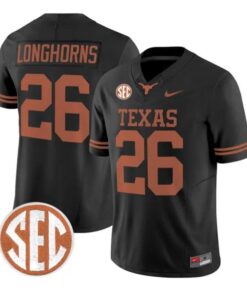 Longhorns Jersey #26 Texas Longhorns 2026 Football Limited Stitched by My Store NCAA Football Jerseys