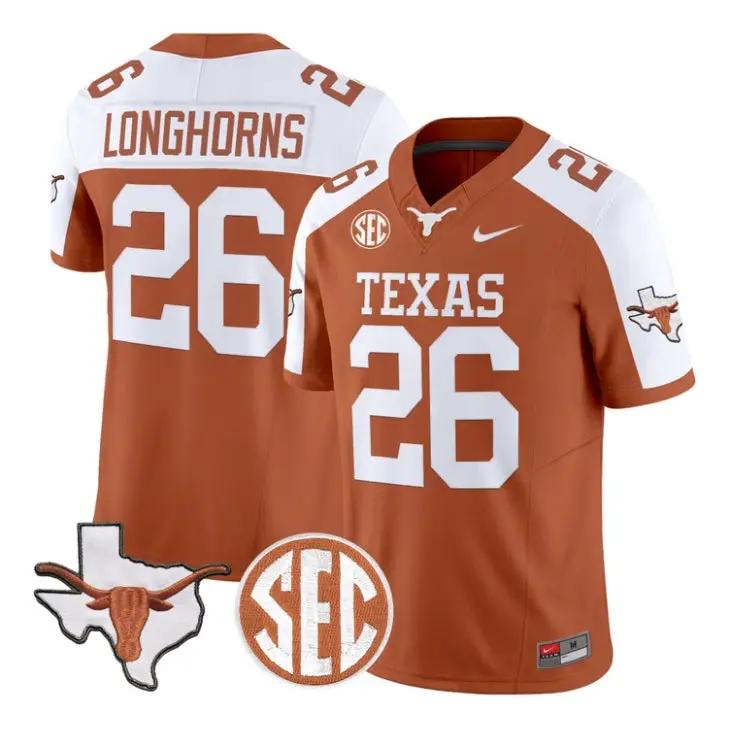 Longhorns_Jersey_26_Texas_Longhorns_2026_Football_Limited_Stitched_Orange_Alter - Daily Sport Fan Longhorns Jersey #26 Texas Longhorns 2026 Football Limited Stitched by My Store NCAA Football Jerseys