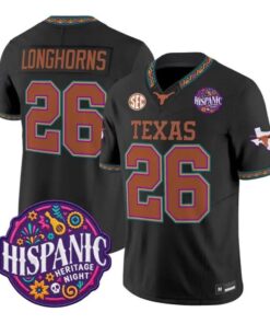 Longhorns Jersey #26 Texas Longhorns 2026 Latino Heritage All Stitched