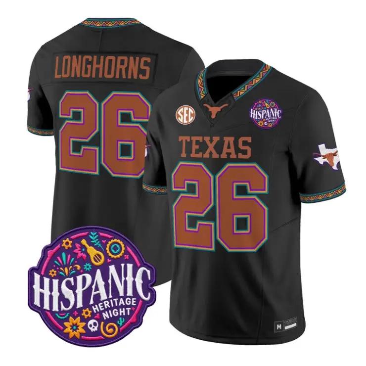 Longhorns Jersey #26 Texas Longhorns 2026 Latino Heritage All Stitched - Daily Sport Fan Longhorns Jersey #26 Texas Longhorns 2026 Latino Heritage All Stitched