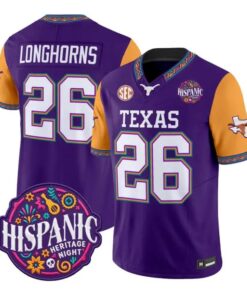 Longhorns Jersey #26 Texas Longhorns 2026 Latino Heritage All Stitched