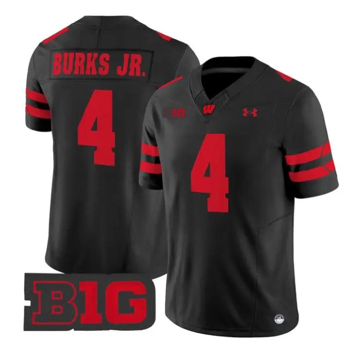 Marvin Burks Jr Jersey #4 Wisconsin Badgers 2026 Vapor All Stitched by My Store NCAA Football Jerseys