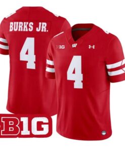Marvin Burks Jr Jersey #4 Wisconsin Badgers 2026 Vapor All Stitched by My Store NCAA Football Jerseys