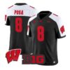 Mason Posa Jersey #8 Wisconsin Badgers 2026 Vapor Limited Stitched by My Store NCAA Football Jerseys