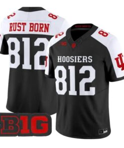 Rust Born Jersey #812 Indiana Hoosiers 2026 Football All Stitched by My Store NCAA Football Jerseys