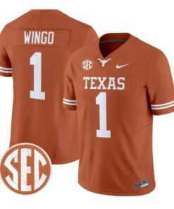 Ryan Wingo Jersey #1 Texas Longhorns 2026 Football Limited Stitched by My Store NCAA Football Jerseys