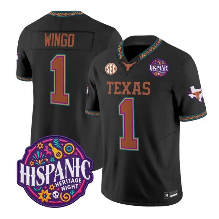 Ryan Wingo Jersey #1 Texas Longhorns 2026 Latino Heritage All Stitched - Daily Sport Fan Ryan Wingo Jersey #1 Texas Longhorns 2026 Latino Heritage All Stitched