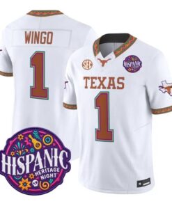 Ryan Wingo Jersey #1 Texas Longhorns 2026 Latino Heritage All Stitched