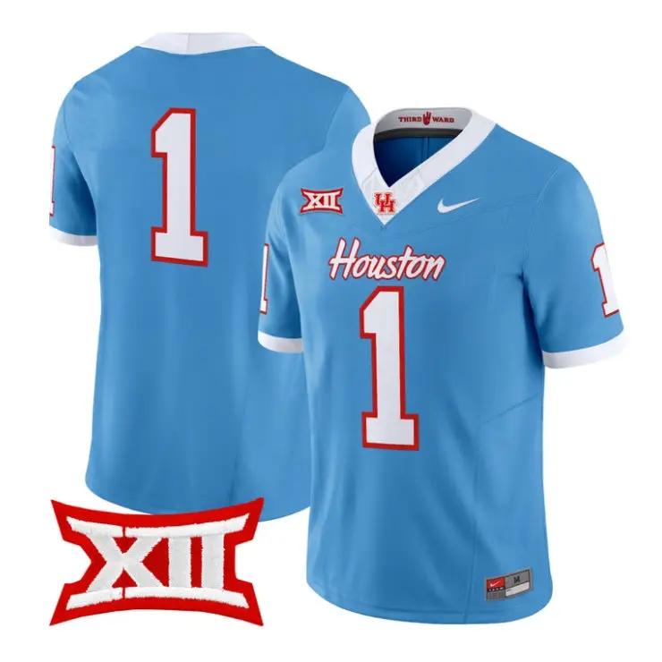 Team Jersey #1 Houston Cougars 2026 Football Vapor Limited Stitched by My Store NCAA Football Jerseys