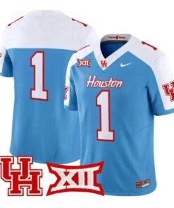 Team Jersey #1 Houston Cougars 2026 Football Vapor Limited Stitched by My Store NCAA Football Jerseys