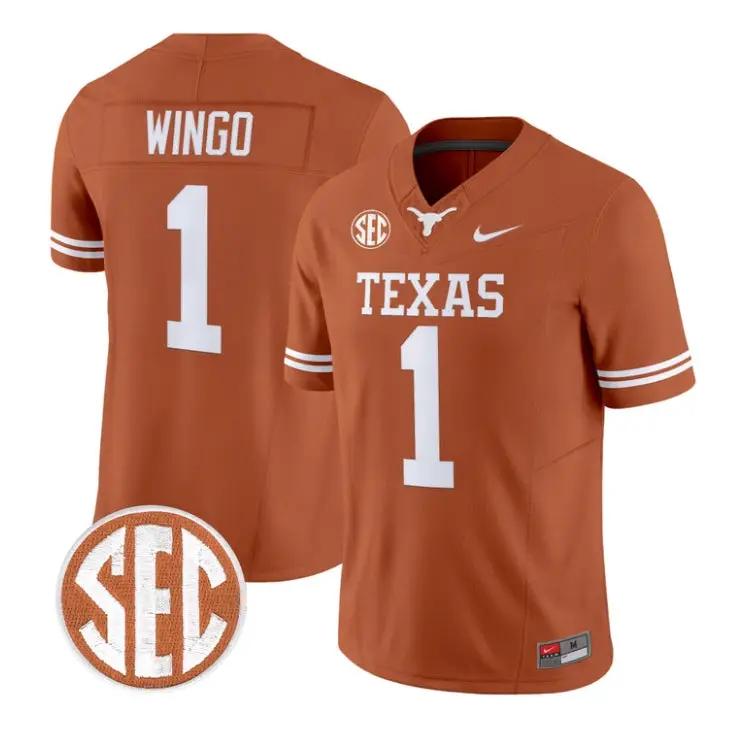 Team Jersey #1 Texas Longhorns 2026 Football Vapor Limited Stitched by My Store NCAA Football Jerseys