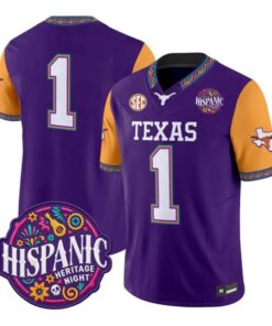 Team Jersey #1 Texas Longhorns 2026 Latino Heritage Month All Stitched
