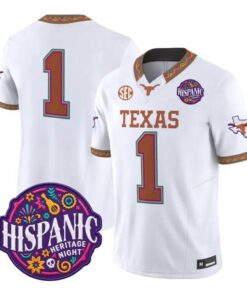 Team Jersey #1 Texas Longhorns 2026 Latino Heritage Month All Stitched